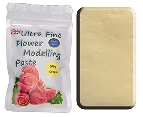 SimplyHeaven 50g Sugar Florist, Gum Paste - Sugarcraft Florest Flower Modelling (Cream)