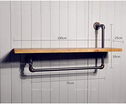 Estante de almacenamiento de pared industrial MU para toallas y baño