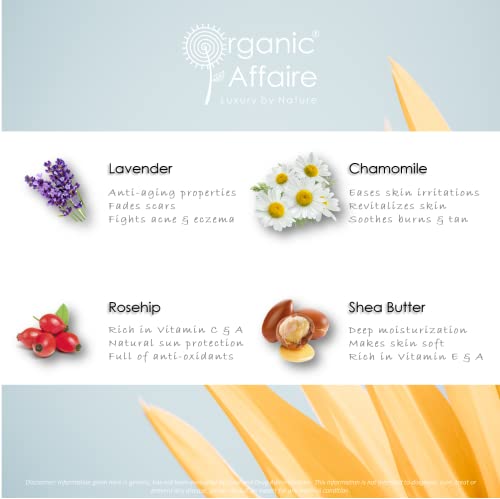 Image of Organic Affaire All Natural Body Lotion (All Skin) Lavender, Chamomile, Rosehip Body Lotion | No Paraben, Mineral Oil, Alcohol or SLS | 200ml