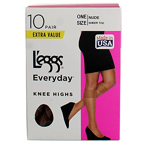 L eggs Women s Everyday Sheer Toe Panty Hose, Natural, One Size