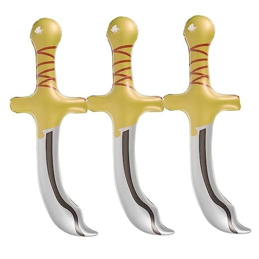 TOYANDONA 3 Piezas Cuchillo De Juguete Inflable Para Disfraz De Pirata De Fiesta Pirata Juego De Rol Pirata Suministros Para La Fiesta Cloruro De Polivinilo Ropa Niño