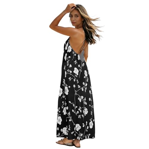Robe caraco gothique dos nu à fleurs style bohème été M