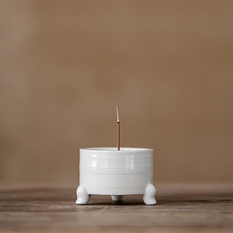 Incense Burner Incense Holder Incense Holder Zen Home Ceramic Creative Small Incense Burner Retro Sandalwood Agarwood Aromatherapy Burner Incense Cone Holder