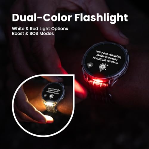 Image of Amazfit Cheetah 2 Ultra 47mm GPS Smartwatch, 1.5 inch AMOLED Sapphire Glass, Ti Case, 30-Day Battery, Flashlight, 64GB, Offline Maps, 5 ATM, 180+ Sports & HYROX Fitness Tracker for Android & iPhone