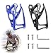 2 Pezzi Portabottiglie per Bicicletta, Portaborraccia in Carbonio, Portabicchieri Ciclismo, Bicicletta Portaborraccia con Accessorio Vite per Strada, Montagna, Città (Nero+Blu)