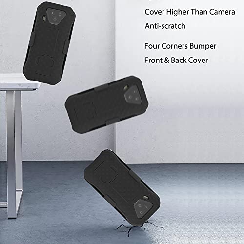 Ailiber Compatible With Kyocera Duraforce Ultra 5G Uw Case With Screen Protector, Swivel Belt Clip Holster Kickstand Holder, Slim Rugged Full Body Protective Cover For Duraforce Ultra 5G E7110-Black #TOP5