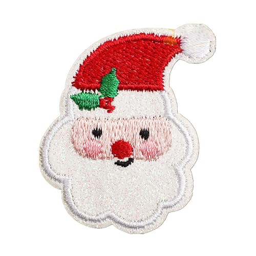 Apliques bordados para coser parches de Navidad para jeans, chaquetas, decoración de ropa y regalos de Navidad