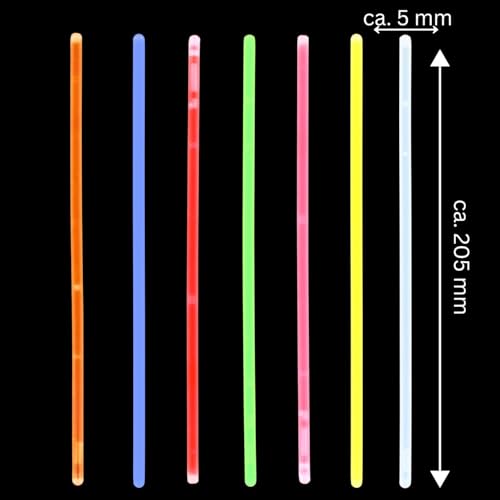 NEON FUN 100 Arm Knicklichter | Weiss/Kaltweiß/Gletscherweiß | Geprüft | 8h | 100 TopFlex Verbinder | 3fach Verbinder | 2 Kreisverbinder, Menge:1 Rolle