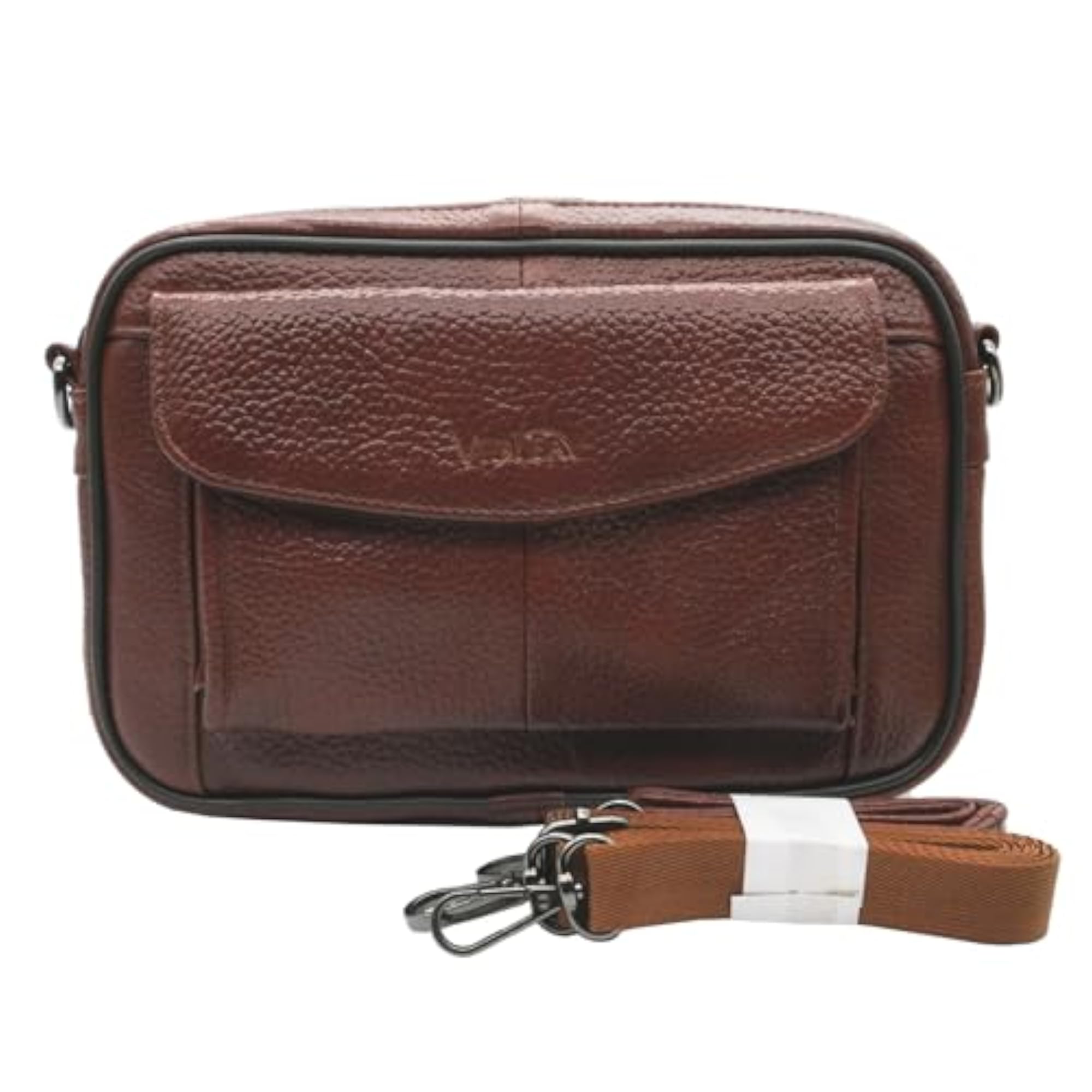Men's Genuine Leather Crossbody Messenger Bag
