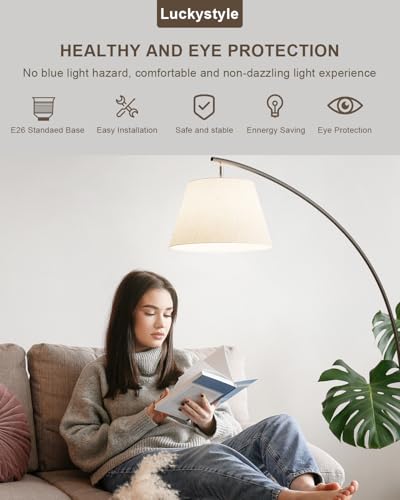 Modern Arc Floor Lamp for Living Room with Adjustable Hanging LampThanOrEqualTo Switch