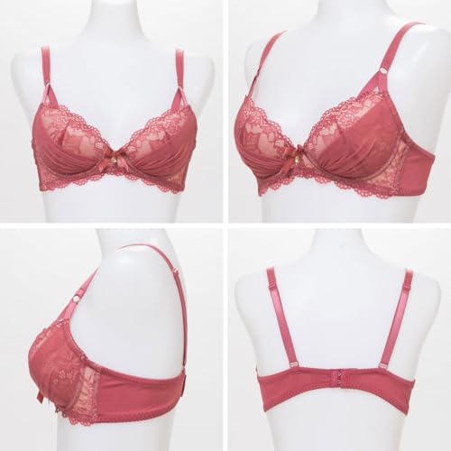 トランス女性向け ヌーディカラーレースブラ ノンワイヤーブラジャー オパール Alper オパリオス Alperios メンズ体型 A85-A105 LGBT MTF トランスジェンダー エレガント - 画像3