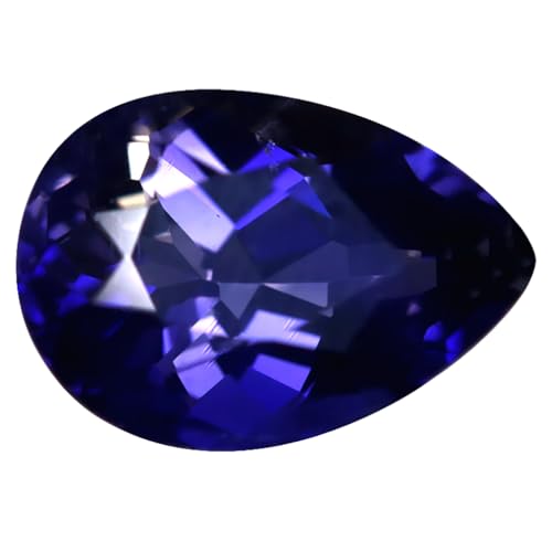 Iolite bicolore 2.80 ct naturelle de Ceylan, la pierre taillée en poire pour votre bague de rêve