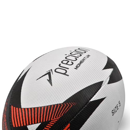 Precision Momentum Rugby Training Ball, Premium Rubber, Hand-Stitched, All-Weather Grip, Extra Strong - Image 3