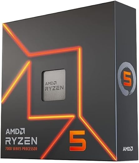 AMD Ryzen 5 7600X 6-Core, 12-Thread Unlocked Desktop Processor, Socket AM5, 5.3 GHz Max Boost