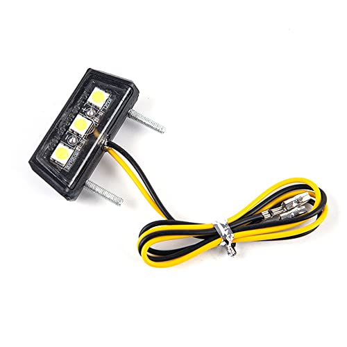 Luz de placa de motocicleta vermelha 12V luz de LED à prova d'água luz de licença de motocicleta fr