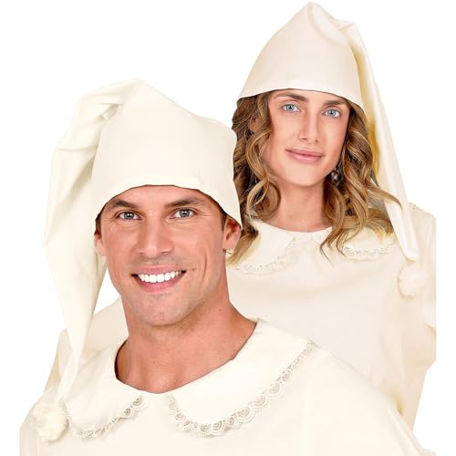 W WIDMANN MILANO Party Fashion - Schlafmütze für Erwachsene, Beige, für Schlafwandler Kostüme, Karneval