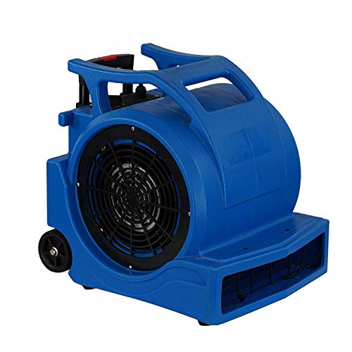 Mounto 3-Speed 1Hp 4000 Plus Cfm Monster Air Mover Floor Carpet Dryers With Handle Wheelkit (Blue) #TOP2