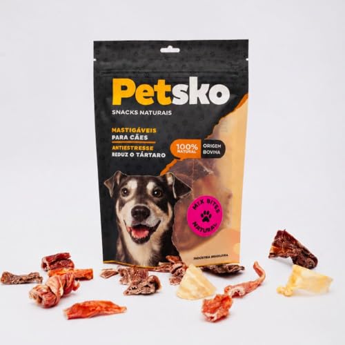 Petisco Mix Bites para Cães Origem Bovina 100% Natural PETSKO - 80gr