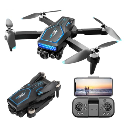 Drones RC, Cámara ESC HD 8K, Evitación de Obstáculos en Los 4 Lados, Posicionamiento de Flujo Óptico, Motor Sin Escobillas, con Control Remoto, para un Vuelo Estable (Triple