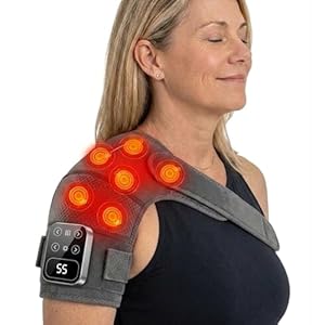 Hewelth Triple Method Schulter-Massagegerät, Lange Akkulaufzeit, Kabelloses Design, Verschiedene Massageprogramme, Ein Gerät für Drei Anwendungsbereiche: Schultern, Ellbogen und Knie