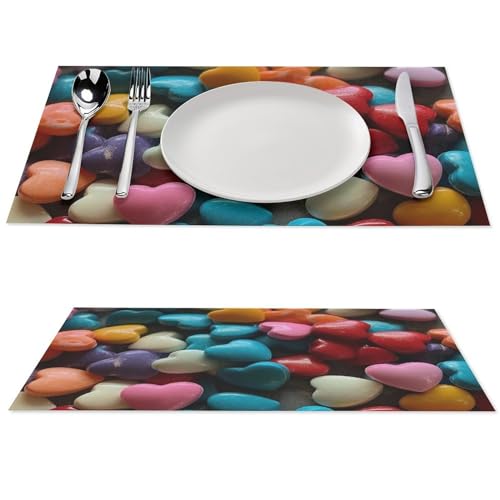 Sets de table de table en forme de cœurs résistants à la chaleur pour protéger vos meubles