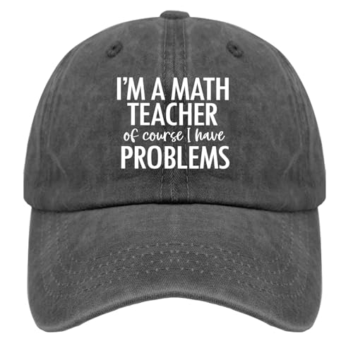 GTDEALS Gorra de béisbol con el texto en inglés "Math Teacher I'm A Math Teacher" para corredores, color negro, regalo personalizado para hombres, gorras de béisbol, Parent, Talla única