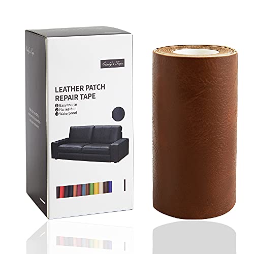 Image of Leather Repair Tape kit Patch Heavy Duty, Retro Tan 4 x 60inch Self Adhesive Patch for Couch,Sofa,Car Seat,Furniture, Drivers Seat,Computer Chair First Aid Vinyl Repair kit