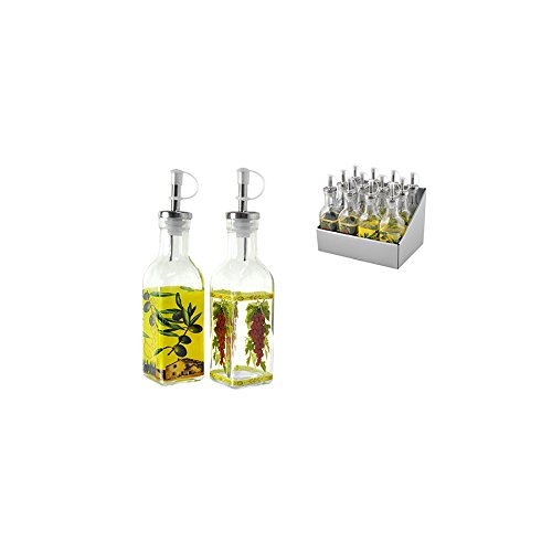 Lot de 12 bouteilles en verre Color cc190 avec bouchon doseur pour décoration de table mariage