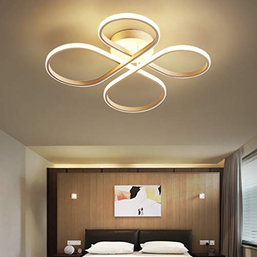 Design ring fixe d'exception : plafonnier LED 45W à intensité réglable pour salon haut de gamme