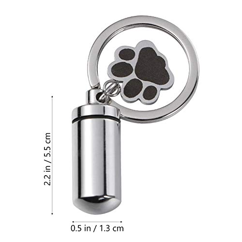 POPETPOP Colar de Urna de Estimação Em Aço Inoxidável para Cães Cinzas Colar de Cremação de Cachorro
