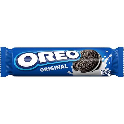 Oreo Original Galletas de Chocolate Rellenas de Crema Sabor Vainilla, Paquete de 154 g