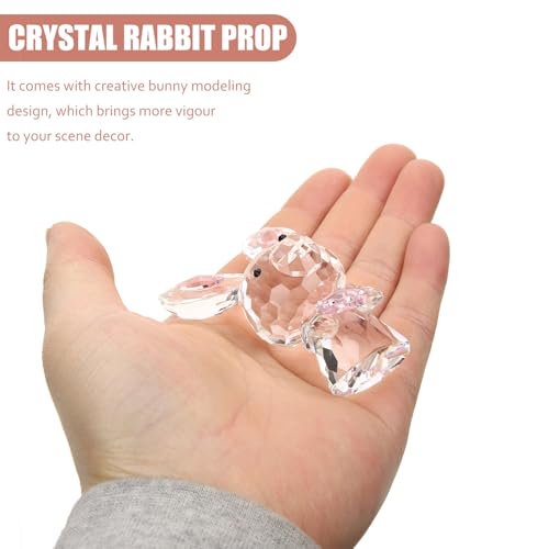 Figurine de lapin en cristal ornement unique décoration maison