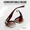 KANASTAL Surlunettes de Soleil Femme Polarisées UV400, Sur Lunettes de Soleil Homme Carrées Brun Dégradé Unisexe Tendance pour la Conduite Voyage