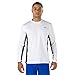 Speedo Men's Longview Long Sleeve Rashguard Swim Tee, White, Large