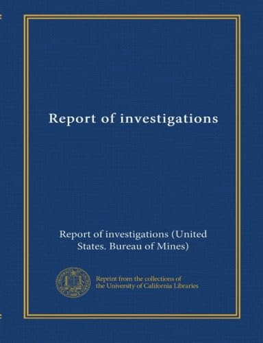 Report of investigations (v.8006-8010)