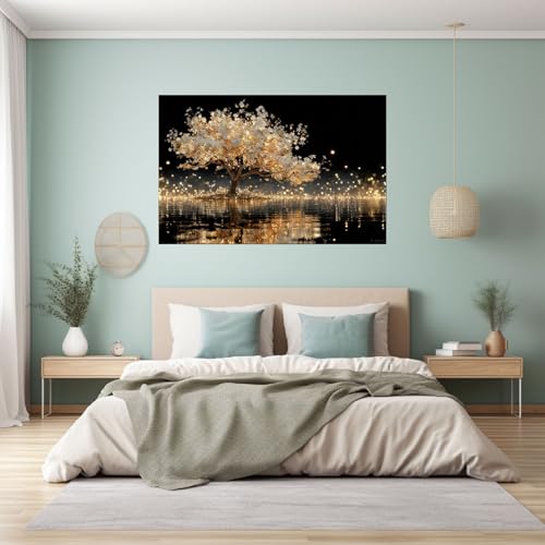 Impression arbre fleuri blanc décorations suspendues appartement chambre 30x45cm - 4