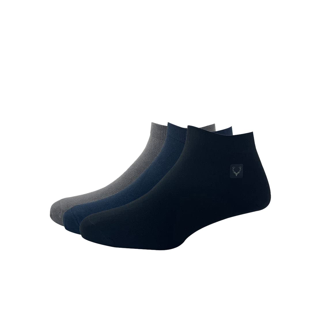 allen solly Men'S Cotton Ankle Length Socks (Pack Of 3) - Black, Dark Grey, Navy-picture-41