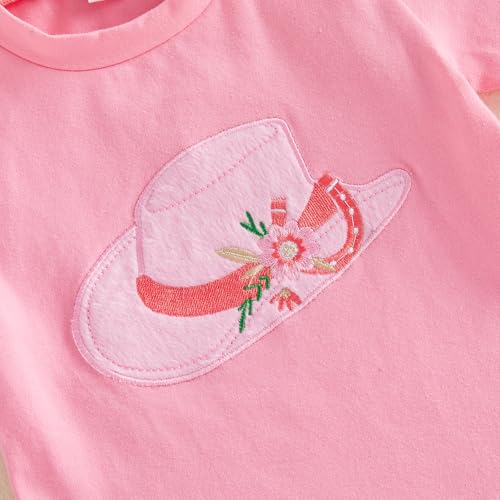 Image of Kayotuas Toddler Girl Summer Outfits Bow Embroidery Short Sleeve T-shirt and Sparkle Tutu Skirt Cute Sister Matching Dresses