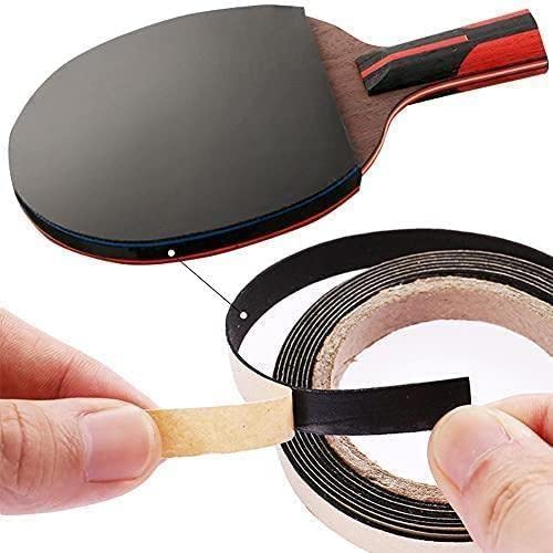 HUNM Raqueta de tenis de mesa Pegamento protector de 1 cm x 2 m Super Raqueta Cinta de protección lateral Tenis Lado Grueso Cinturón Accesorios Ta S4I3