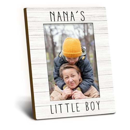 Foyoulame Nana Gifts Picture Frame 4x6 Nana Wooden Picture Frame Christmas Mothers Day Birthday Gifts for Nanas from Grandson Nanas Little Boy Decorative Photo Frames for Table Desk Decor