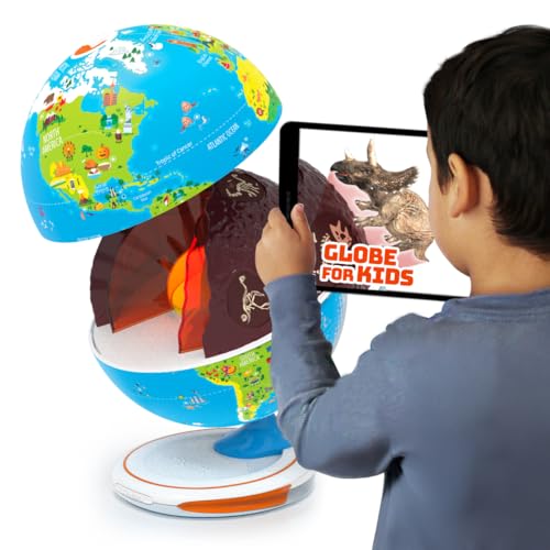 PlayShifu Orboot Core | Explore Earth’s Surface, Fossils, Minerals & Glowing Core | Openable Interactive Globe | Geography for Kids Toys | Ages 4 and Up