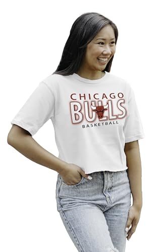 Camiseta corta de la NBA para mujer marca Blue 84 top deportivo blanco licencia oficial