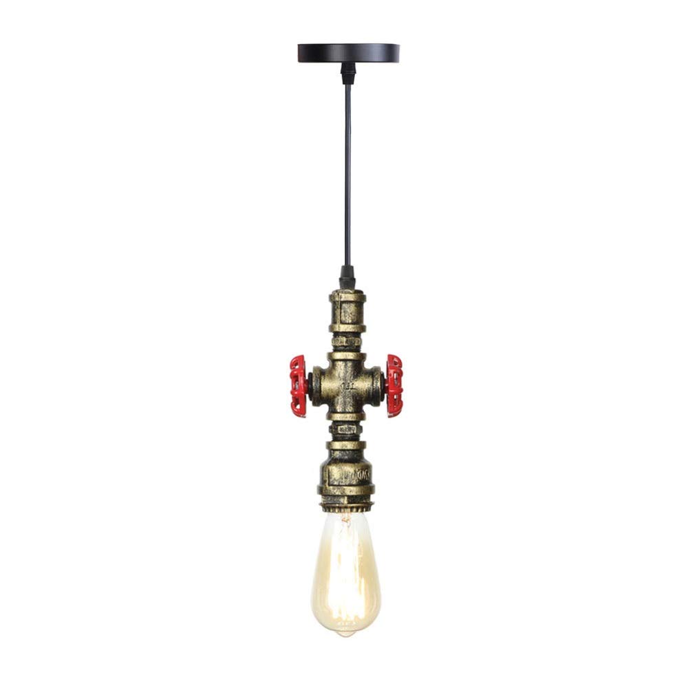 Lámpara industrial vintage de 1 luz en bronce para iluminar comedores rústicos con encanto