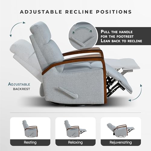 Sillón plegable Boucle color gris miniatura 4
