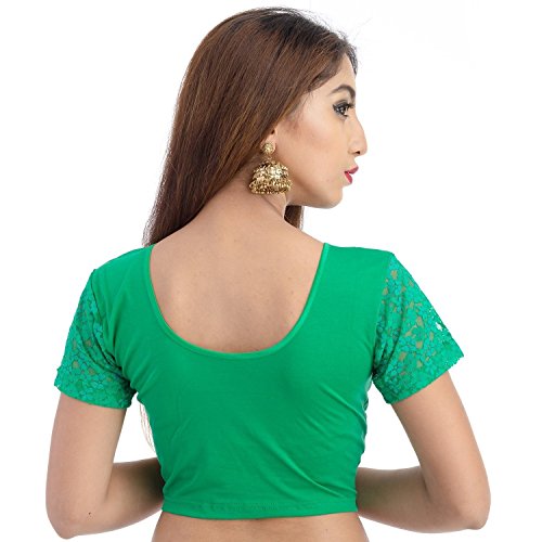 Image of Fressia Fabrics Women's Stretchable Readymade Saree Blouse Crop Top Choli