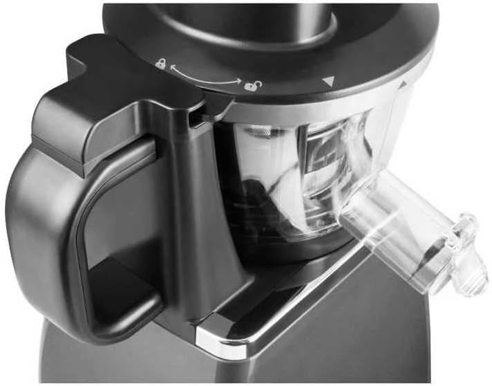 Close-up of the locking mechanism on the Sencor SSJ 4041BK Slow Juicer