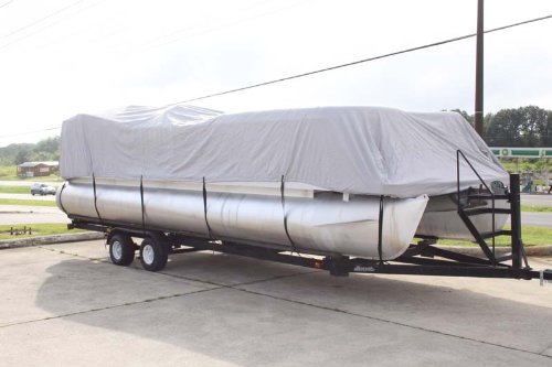 Grey/Gray* 28' Vortex Ultra 3 Pontoon/Deck Boat Cover, Has Elastic And Straps Fits 26'1" To 27' To 28' Ft Long 1 To 4 Business Day Delivery #TOP1