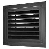 PATIKIL Griglia Di Ventilazione A Timpano 40cm X 30cm In Alluminio Nero