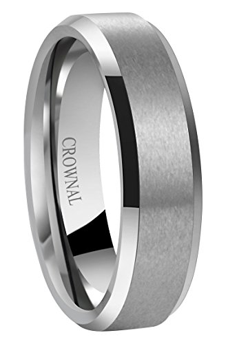 6mm 8mm 10mm Black Tungsten Wedding Band Ring Men Women Matte Finish Beveled Edges Comfort Fit Size 5 To 17