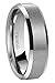 Crownal 6mm 8mm 10mm Tungsten Carbide Wedding Band Ring for Men Women in Comfort Fit Beveled Edges and Matte Finish Size 5 to 17